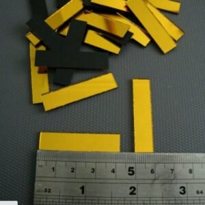Mirror glass Strips with 1 cm width.