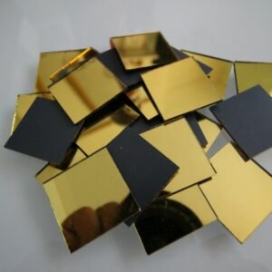 Mosaic mirror glass 2 x 2 cm square pieces.