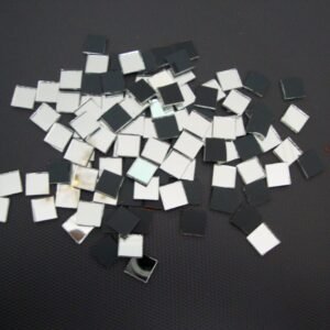 Silver mirror Glass, 1 x 1 cm, 1.8 mm thick. 300 pieces
