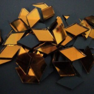 Mosaic 200 pieces Diamond shaped Burnt Orange mirror glass, 1x 2 cm.