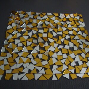 Silver and Gold mirror Glass off cuts 1000 pieces, 1.8 mm thick