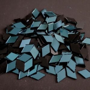 Mosaic 200 pieces Diamond shaped Azure blue mirror glass, 1x 2 cm.