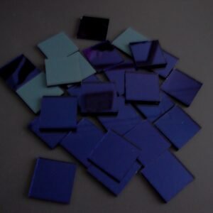 Mosaic 100 pieces Square shaped DARK BLUE mirror glass, 2 x 2 cm. (Copy)